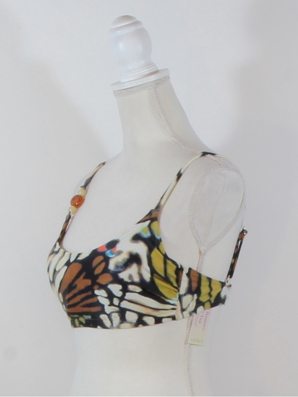VENUS Multicolor Oahu Butterfly Cheetah Underwire Bikini Top Women's Size C NWT